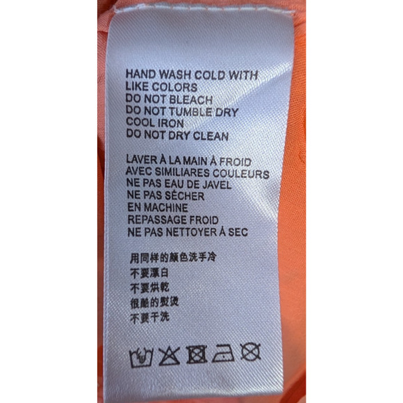 Anthropologie Jane Eyelet Lace Off Shoulder Peasant Prairie Cottage Blouse Coral - Picture 10 of 11